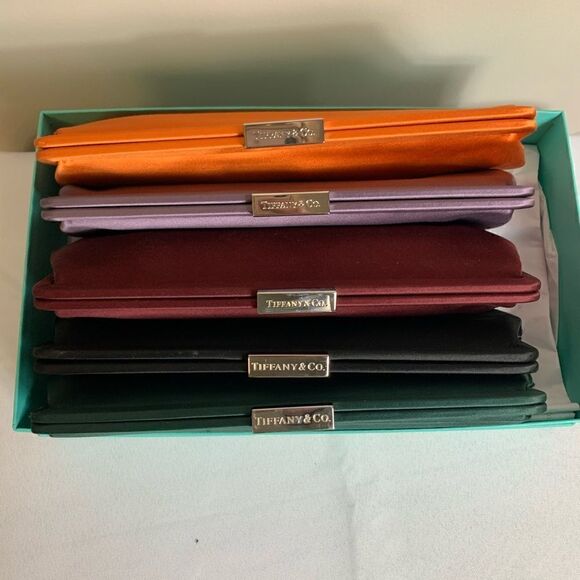 Tiffany & Co. Holly Satin Clutch - Burgundy- New - Picture 10 of 10